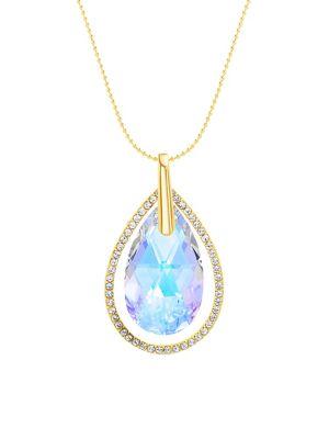 Lord & Taylor Swarovski Crystal & Crystal Teardrop Pendant Necklace
