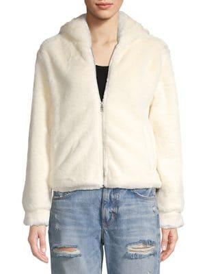 Kensie Jeans Faux Fur Hooded Jacket