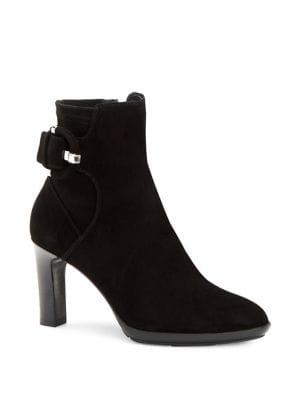 Aquatalia Rachele Suede Buckled Booties