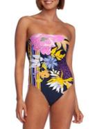 Trina Turk V-plunge 1-piece Bandeau Swimsuit