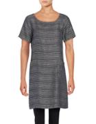 Eileen Fisher Striped Short Sleeved Patch Pocket Dress