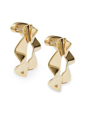 Kate Spade New York Frilled To Pieces Bipass Gold Hoop Earrings