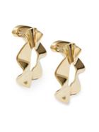 Kate Spade New York Frilled To Pieces Bipass Gold Hoop Earrings