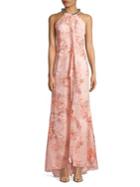 Calvin Klein Floral Chiffon Gown