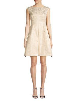 Anne Klein Metallic Fit-&-flare Dress