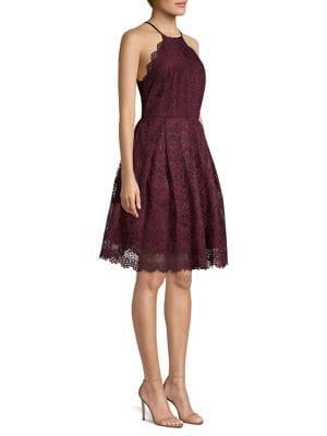 Laundry By Shelli Segal Lace Halter Dress