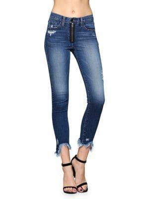 Flying Monkey Exposed Zip Skinny Jeans