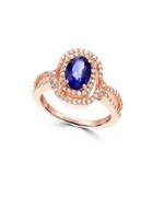 Effy Diamond, Sapphire & 14k Rose Gold Ring
