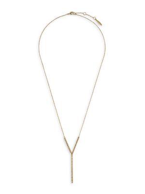 Sole Society Goldtone & Crystal Y-necklace