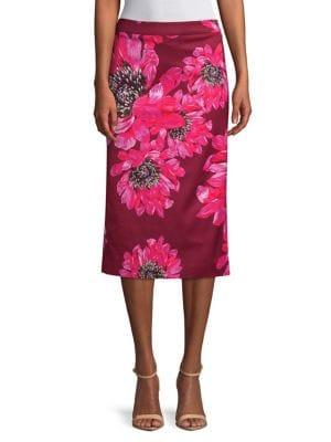 Trina Turk Casa Mexico Yucatan Floral Midi Skirt