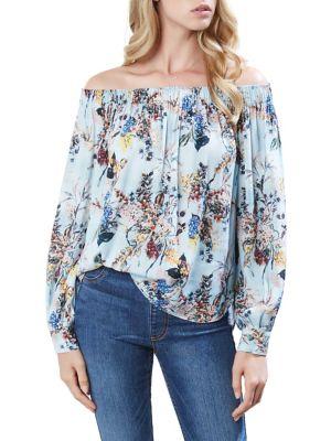 Karen Kane Italian Floral Off-the-shoulder Top