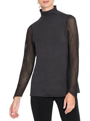 Nic+zoe Textured Mockneck Top