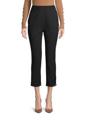 Cooper St Lace-trim Flat-front Pants