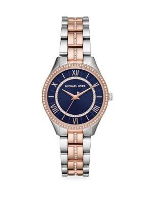 Michael Kors Lauryn Crystal Two-tone Stainless Steel Watch