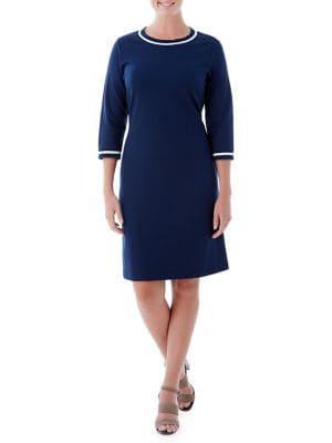 Olsen Three-quarter Sleeve Ponti Dress
