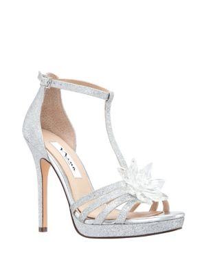 Nina Falyanne Floral-stone Glitter Dress Sandals