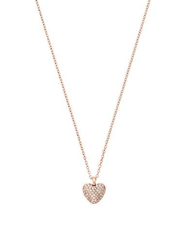 Michael Kors Pave Cubic Zirconia & Steel Heart-shaped Reversible Necklace