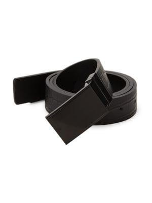 Lord Taylor Croc-embossed Reversible Skinny Belt