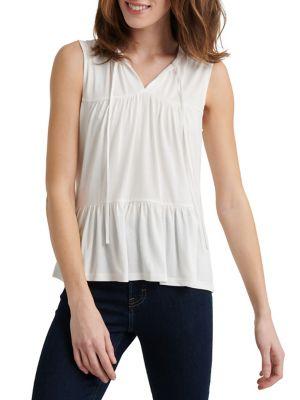 Lucky Brand Split Neck Sleeveless Tunic