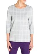 Olsen Cosy Mood Checked Sweater