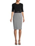 Calvin Klein Belted Knee-length Sheath Dress