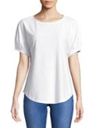 Imnyc Isaac Mizrahi Textured Billow-sleeve Dolman Tee