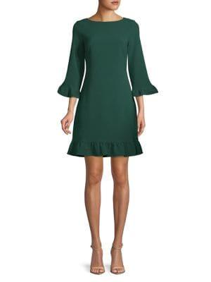 Eliza J Flounce-trim Flare Dress