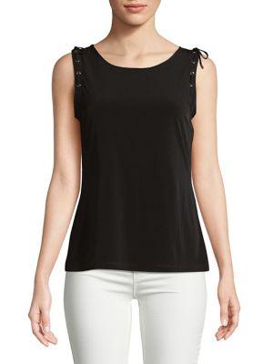 Ivanka Trump Lace-up Sleeveless Top
