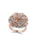 Effy Pave Rose Diamonds Floral Ring
