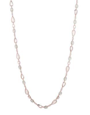 Anne Klein Mother-of-pearl And Crystal Strand Necklace