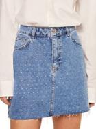 Mango Crystal Denim Skirt