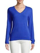 Lord & Taylor Cashmere Basic V-neck Pullover