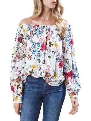 Karen Kane Floral Off-the-shoulder Top