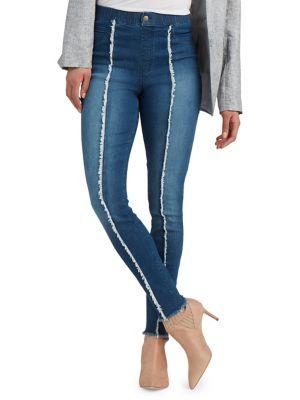 Lord Taylor Frayed Denim Leggings