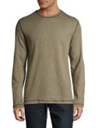 Black Brown Heathered Cotton-blend Top