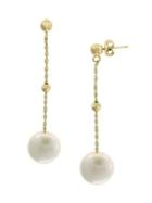 Effy 14k Yellow Gold & 10mm White Round Pearl Drop Earrings