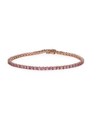 Marco Moore 14k Rose Gold & Pink Sapphire Tennis Bracelet