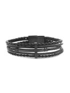Lord & Taylor Leather & Stainless Steel Multi-strand Braided Bracelet