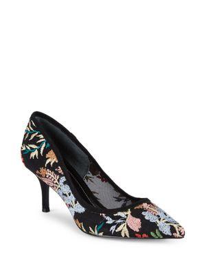 Charles By Charles David Embroidered Point-toe Pumps