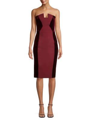 Black Halo Lena Strapless Sheath Dress