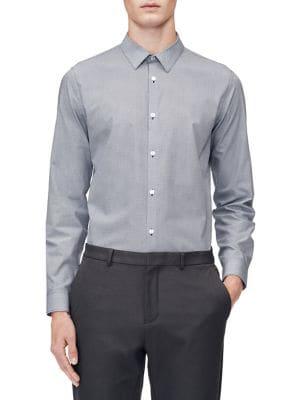 Calvin Klein Infinite Fit Micro Diamond Square Print Shirt