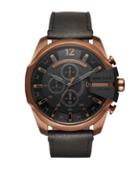 Diesel Advanced Stainless Steel Leather-strap Watch