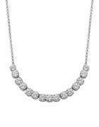 Lord & Taylor Sterling Silver And Crystal Necklace