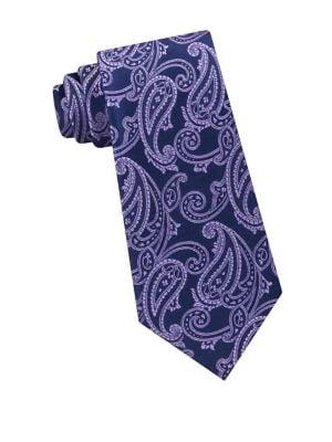 Black Brown Ground Paisley Silk Tie