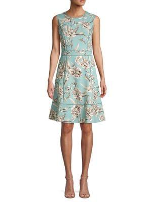 Karl Lagerfeld Paris Floral A-line Dress