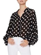 Sanctuary Polka-dot Button-down Shirt