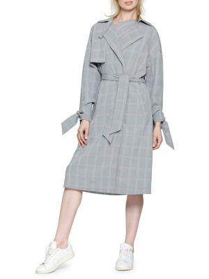Walter Baker Plaid Trench Coat