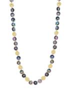 Lonna & Lilly Abalone And Cubic Zirconia Disc Necklace
