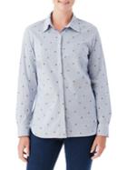 Olsen Anchor Stripe Button-down Shirt