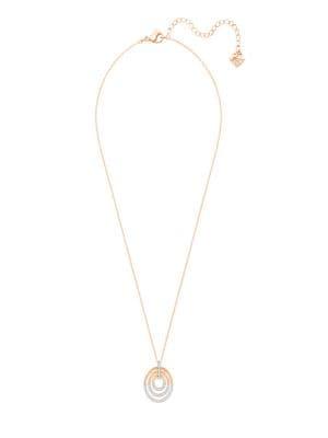 Swarovski Circle Rose-goldplated Pendant Necklace